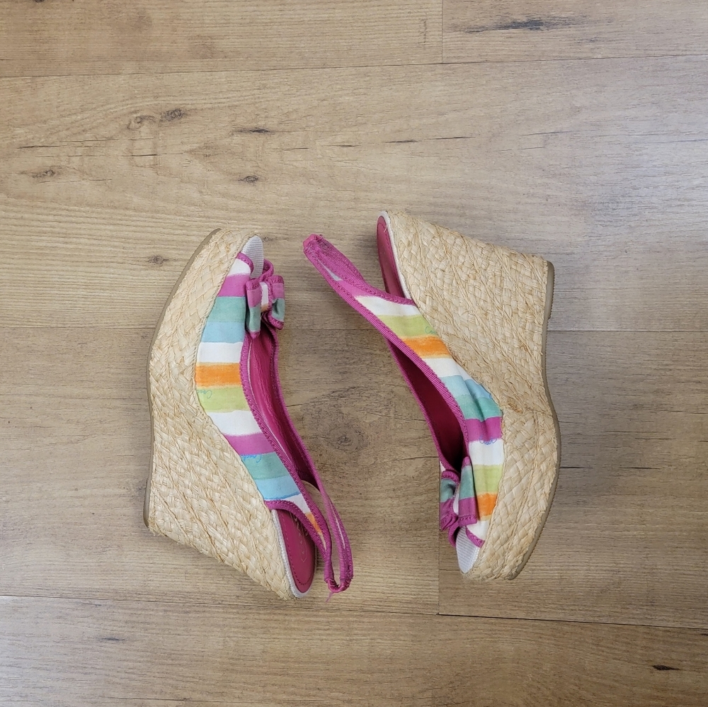 Coach Multicolor 'Grace' Espadrille Platform Wedges - Picture 4 of 12